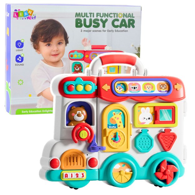 Interaktyvus mokomasis automobilis “Busy Car” su šviesos ir garso plokštele