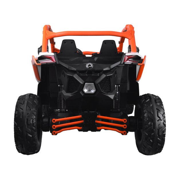 Dvivietis elektromobilis 4x4 bagis Can-am Maverick, 24V, oranžinis