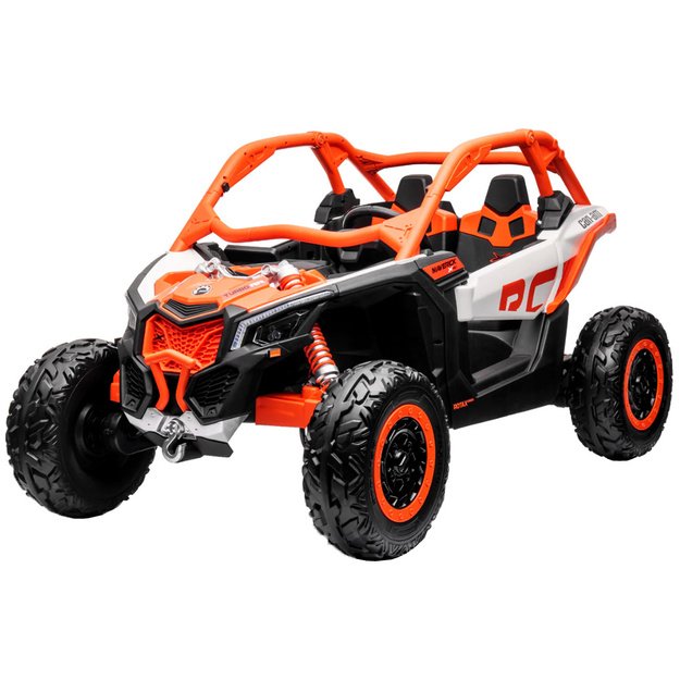 Dvivietis elektromobilis 4x4 bagis Can-am Maverick, 24V, oranžinis