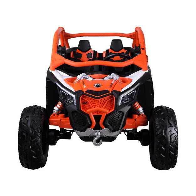 Dvivietis elektromobilis 4x4 bagis Can-am Maverick, 24V, oranžinis