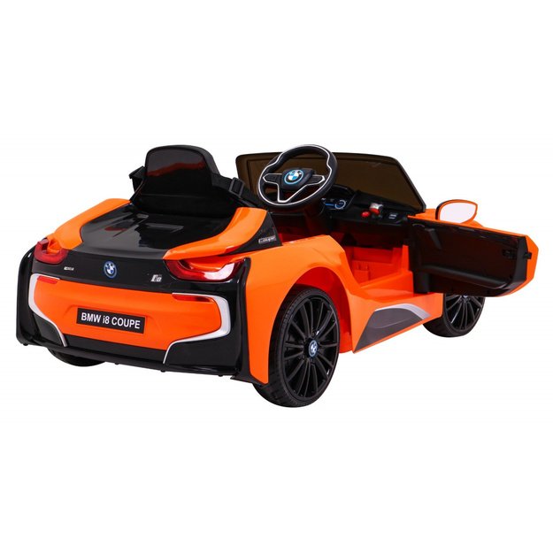 Vienvietis elektromobilis vaikams BMW I8 Lift, oranžinis