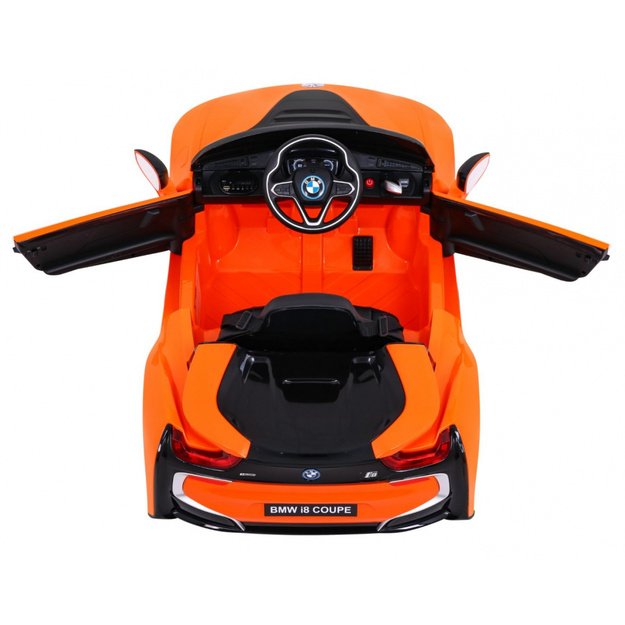 Vienvietis elektromobilis vaikams BMW I8 Lift, oranžinis