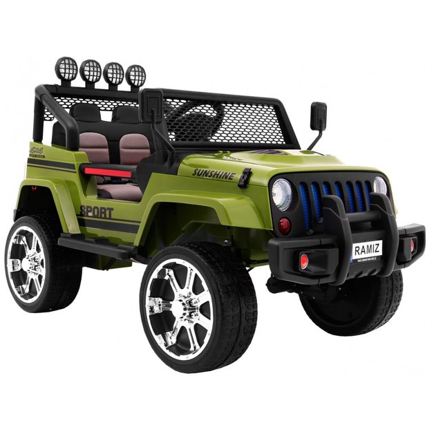 Vienvietis elektrinis džipas vaikams Raptor Drifter 4x4, žalias