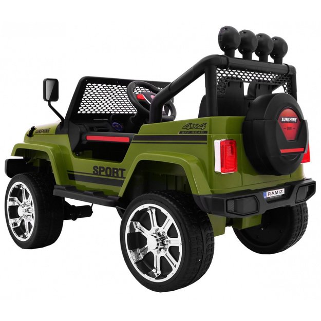 Vienvietis elektrinis džipas vaikams Raptor Drifter 4x4, žalias