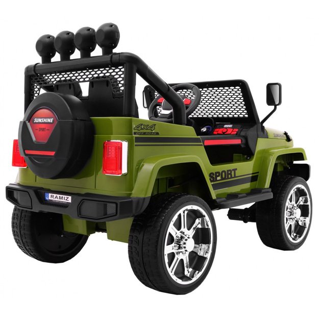 Vienvietis elektrinis džipas vaikams Raptor Drifter 4x4, žalias