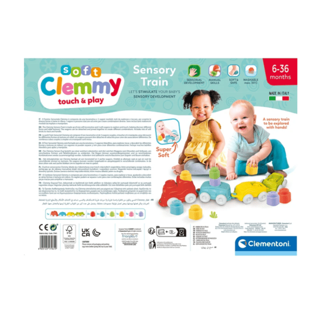 Sensorinis Clemmy traukinys su vagonais 70 cm Clementoni 17961 4