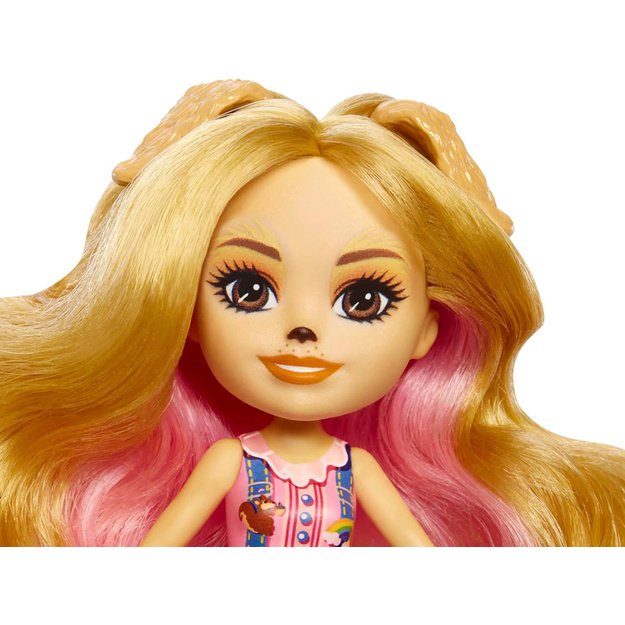 Lėlė „Enchantimals Gerika Golden Retriever“ su gyvūnėliais