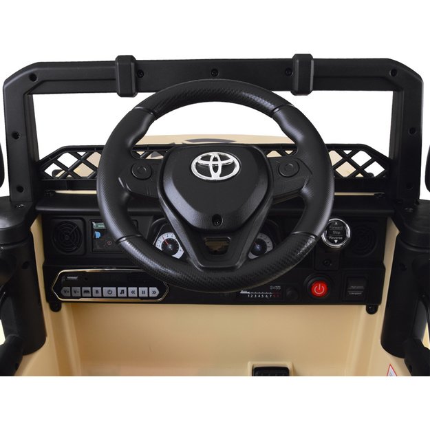 Dvivietis elektrinis džipas Toyota FJ Cruiser, rudas