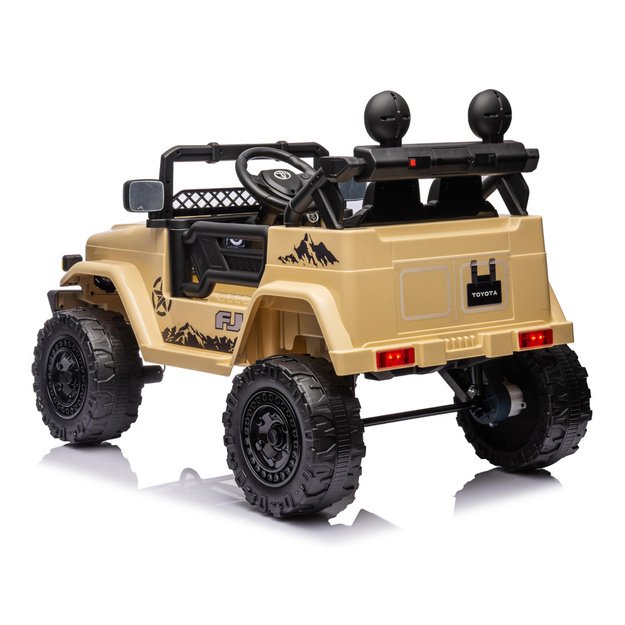Dvivietis elektrinis džipas Toyota FJ Cruiser, rudas