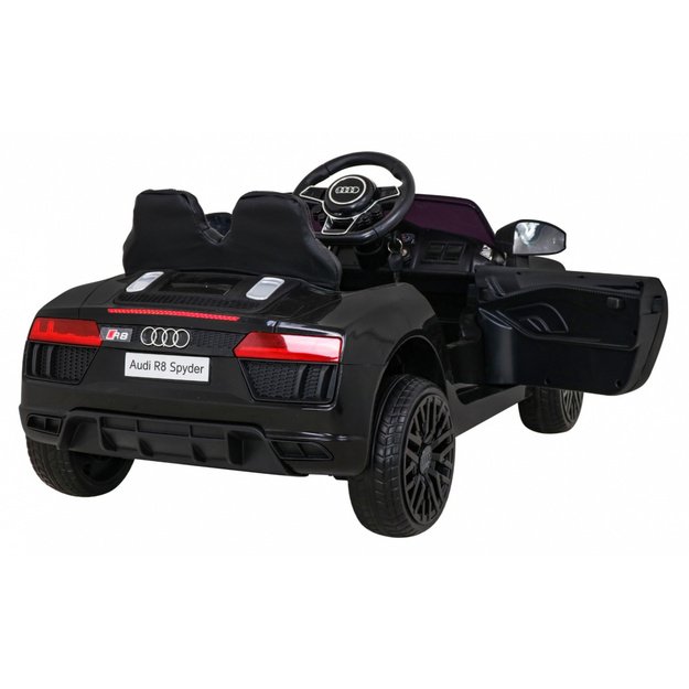Vienvietis elektromobilis vaikams Audi R8, juodas