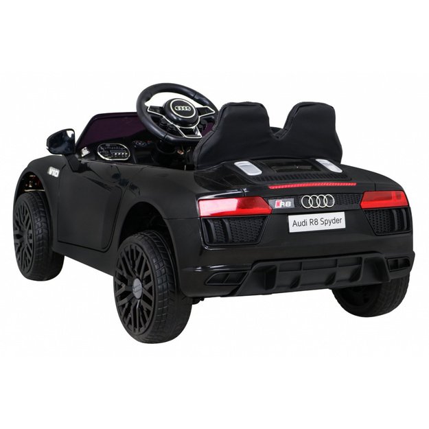 Vienvietis elektromobilis vaikams Audi R8, juodas