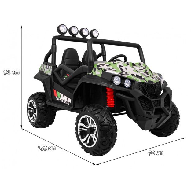 Dvivietis elektromobilis 4x4 bagis Grand Buggy, kamufliažinis