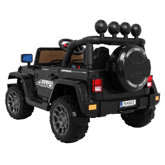 Vienvietis elektromobilis vaikams Full Time 4WD, juodas