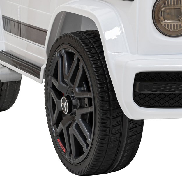 Vienvietis elektrinis džipas vaikams Mercedes AMG G63, baltas