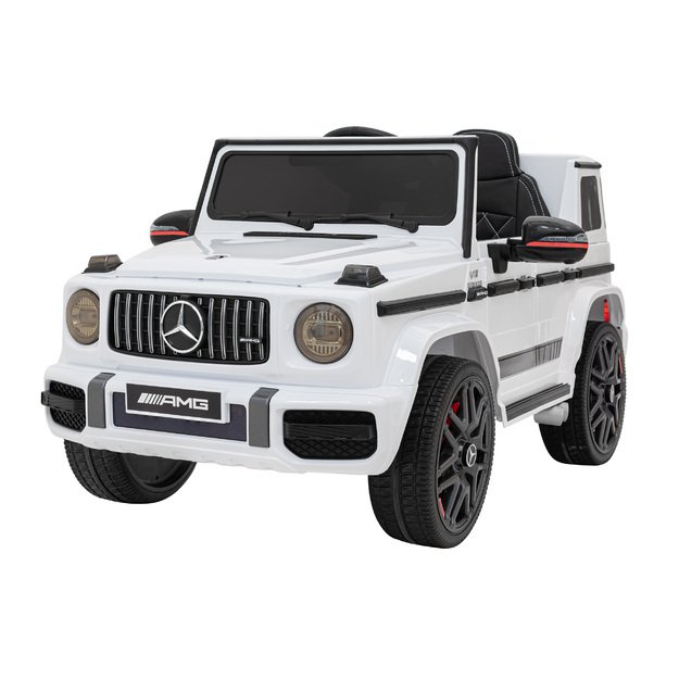 Vienvietis elektrinis džipas vaikams Mercedes AMG G63, baltas