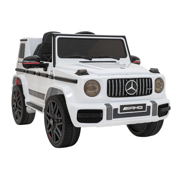 Vienvietis elektrinis džipas vaikams Mercedes AMG G63, baltas