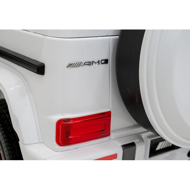 Vienvietis elektrinis džipas vaikams Mercedes AMG G63, baltas