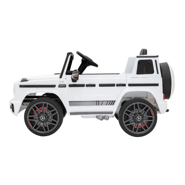 Vienvietis elektrinis džipas vaikams Mercedes AMG G63, baltas