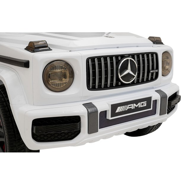 Vienvietis elektrinis džipas vaikams Mercedes AMG G63, baltas