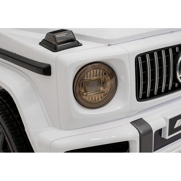 Vienvietis elektrinis džipas vaikams Mercedes AMG G63, baltas