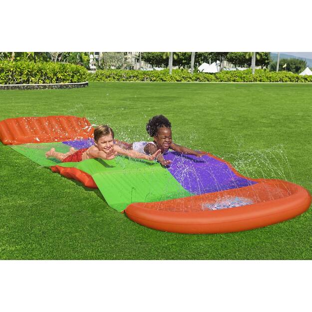 Dviguba vandens trasa čiuožykla vaikams „SplashCoaster“, Bestway 