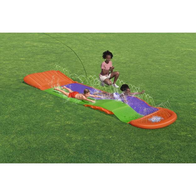 Dviguba vandens trasa čiuožykla vaikams „SplashCoaster“, Bestway 