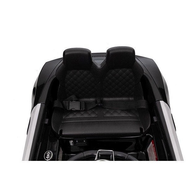 Vienvietis elektrinis policijos automobilis vaikams Audi R8, juodas