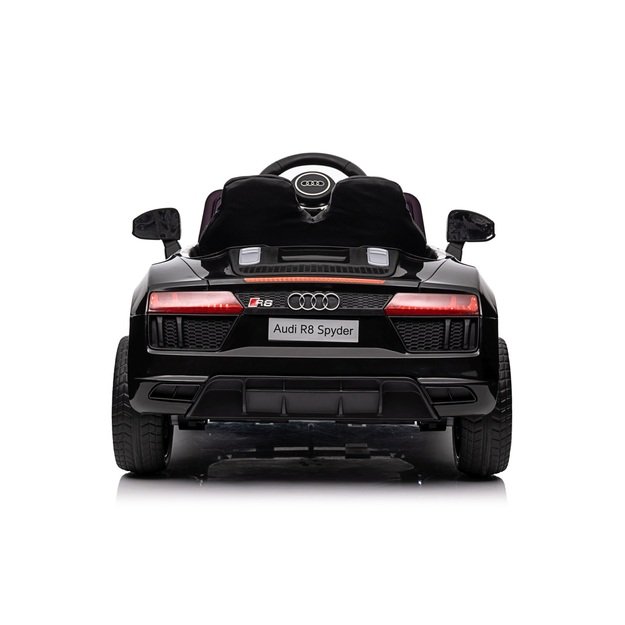 Vienvietis elektrinis policijos automobilis vaikams Audi R8, juodas
