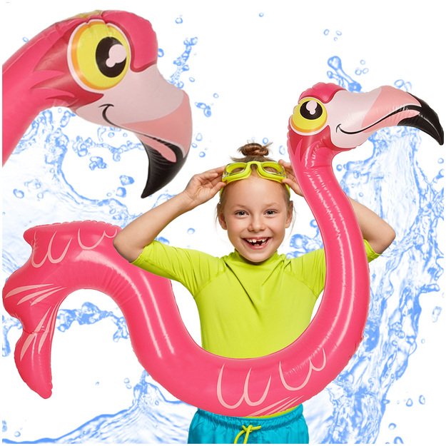 Pripučiamas plaukimo makaronas, flamingas