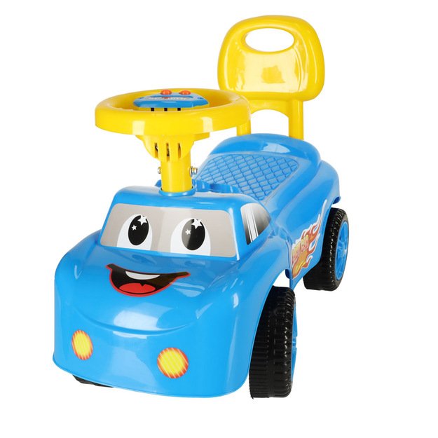 Paspiriamas automobilis su šypsena Baby Car, mėlynas