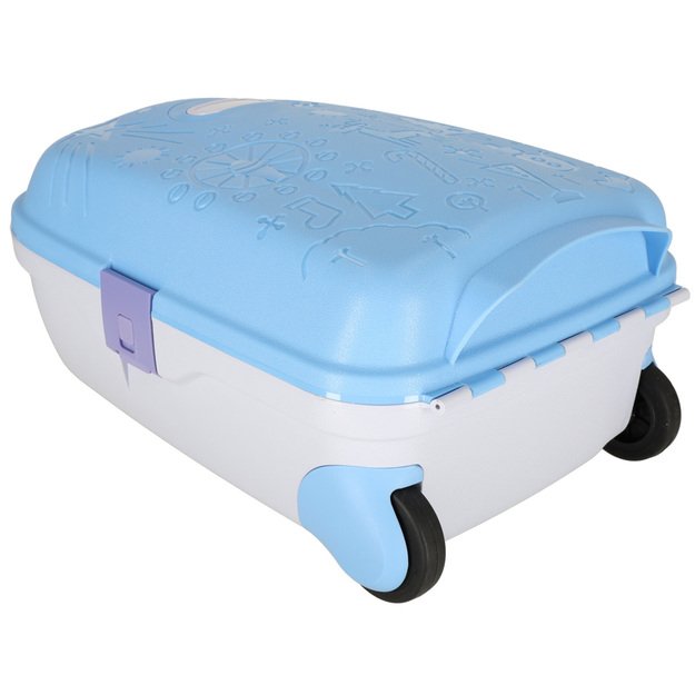 Vaikiškas kelioninis lagaminas ant ratukų, mėlynas