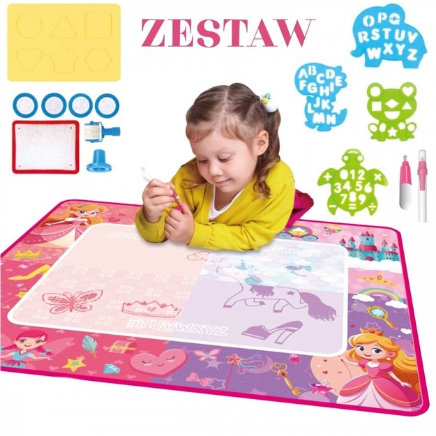 Vandens tapybos kilimėlis vaikams su princesių motyvais, WOOPIE 2