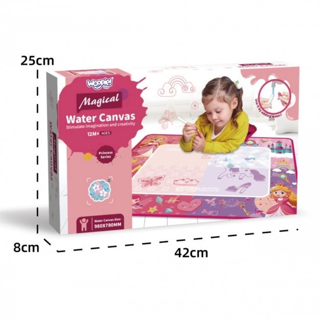 Vandens tapybos kilimėlis vaikams su princesių motyvais, WOOPIE 3