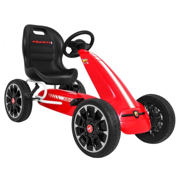 Pedalais minamas kartingas vaikams Abarth, raudonas