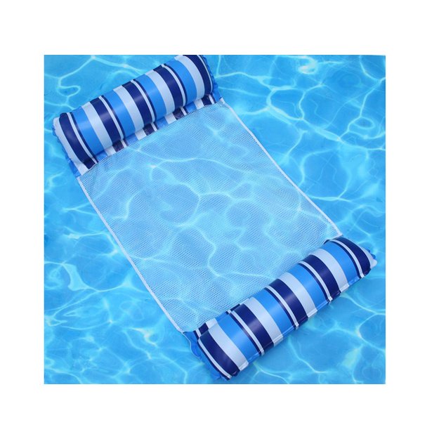 Pripučiamas plaukimo čiužinys - hamakas, mėlynas