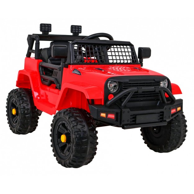 Vienvietis elektrinis džipas vaikams Jeep Dark Night, raudonas