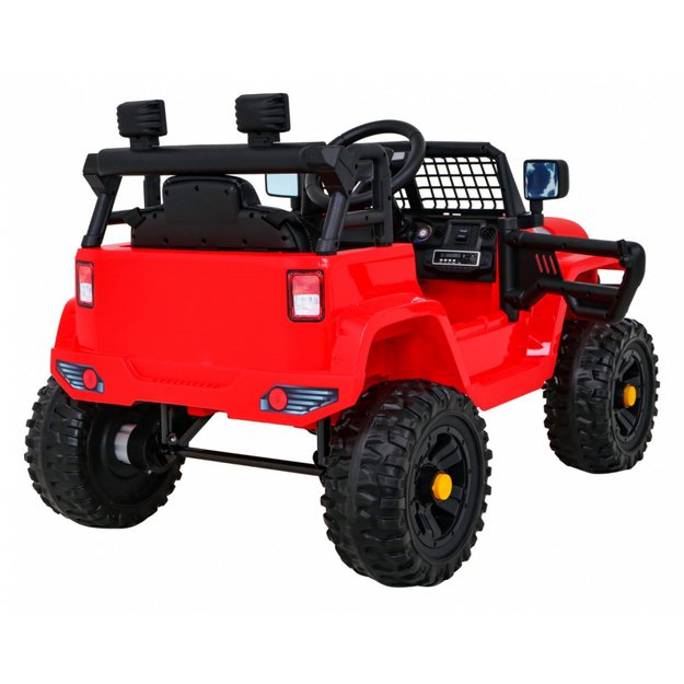 Vienvietis elektrinis džipas vaikams Jeep Dark Night, raudonas