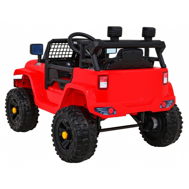 Vienvietis elektrinis džipas vaikams Jeep Dark Night, raudonas