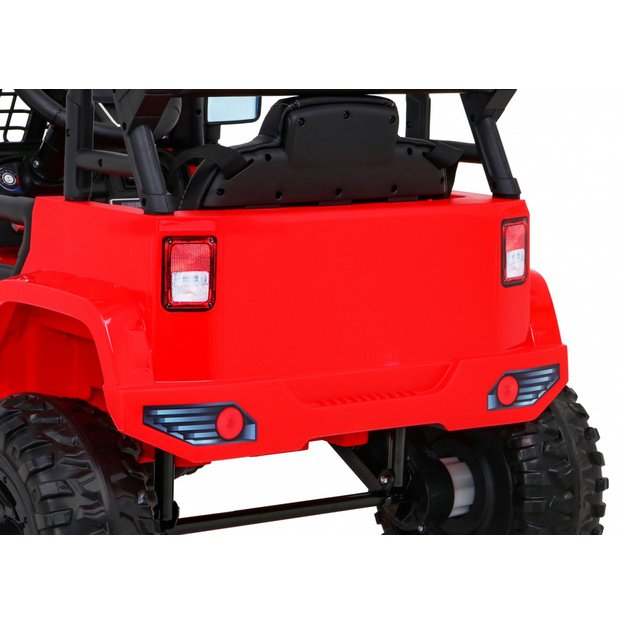 Vienvietis elektrinis džipas vaikams Jeep Dark Night, raudonas