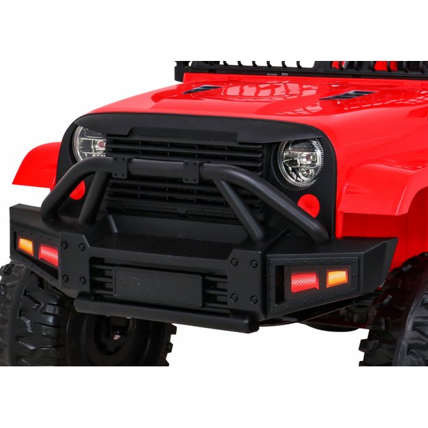 Vienvietis elektrinis džipas vaikams Jeep Dark Night, raudonas