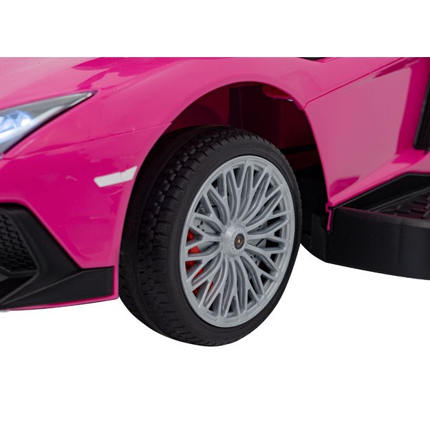 Paspiriama mašinėlė - stumdukas Lamborghini Aventador SV  vaikams, rožinė