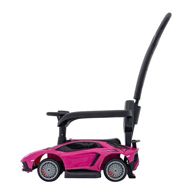 Paspiriama mašinėlė - stumdukas Lamborghini Aventador SV  vaikams, rožinė