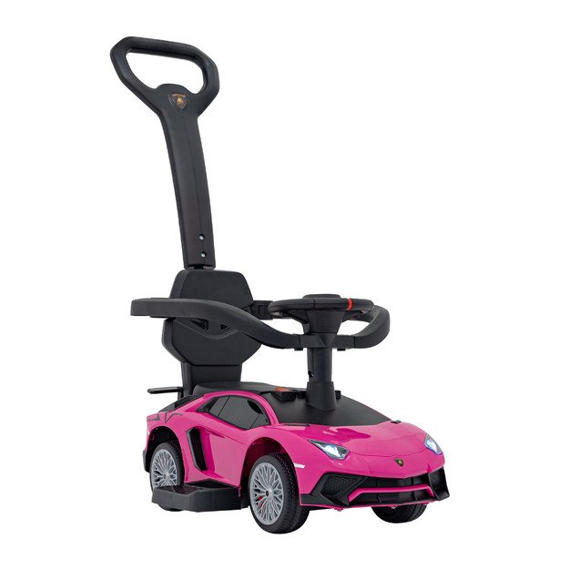 Paspiriama mašinėlė - stumdukas Lamborghini Aventador SV  vaikams, rožinė