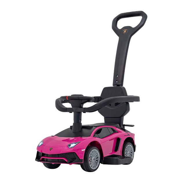 Paspiriama mašinėlė - stumdukas Lamborghini Aventador SV  vaikams, rožinė