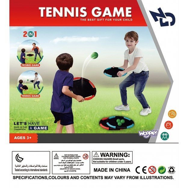 Arkadinis teniso ir frisbio žaidimas 2in1, WOOPIE