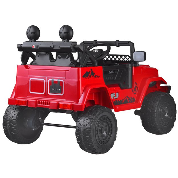 Vienvietis elektrinis džipas Toyota FJ Cruiser, raudonas