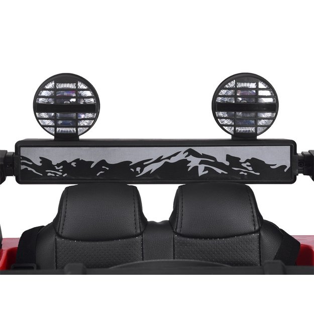 Vienvietis elektrinis džipas Toyota FJ Cruiser, raudonas