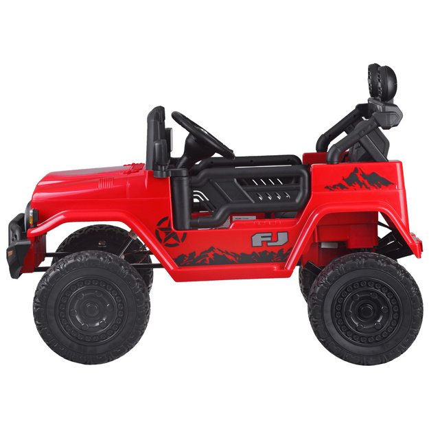 Vienvietis elektrinis džipas Toyota FJ Cruiser, raudonas