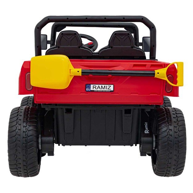 Dvivietis elektromobilis Farmer Truck Speed 900, raudonas