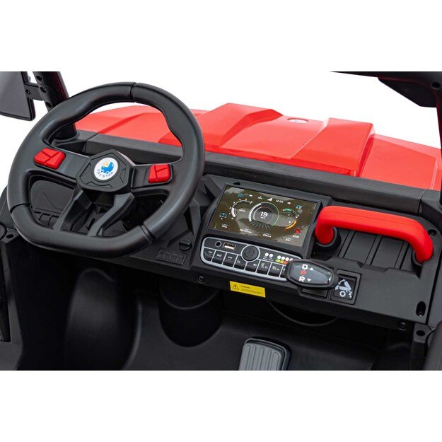 Dvivietis elektromobilis Farmer Truck Speed 900, raudonas